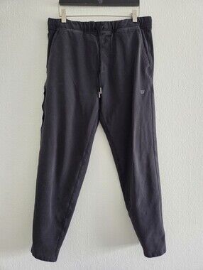 Mack Weldon Ace Sweatpants Medium Black Zip Pocket French Terry Drawcord Lounge
